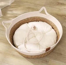 Rukuapid Rattan Cat Bed with