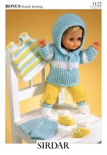 Sirdar Bonus DK Knitting Pattern - 3122 Dolls Tracksuit, T Shirt, Shorts