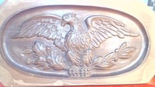 Vintage- Custom Hand carved wood EAGLE- Coffee Table top -Was under Glass