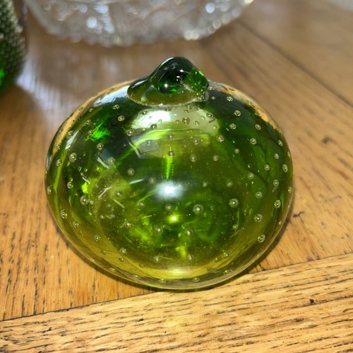 Glass green apple - green,