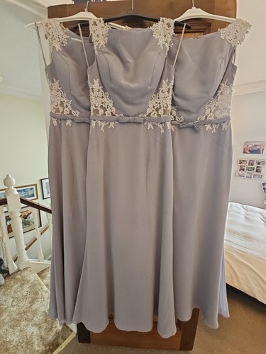 Grey full length bridesmaid - full,