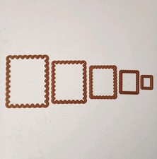 Spellbinders Nestabilities Scalloped Rectangle Die Set Cardmaking Dies 5 Pcs 