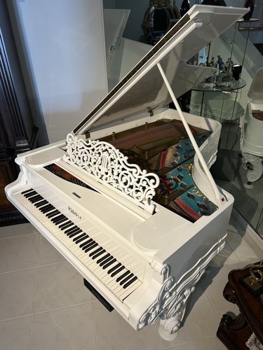 Weber grand piano white used - piano,