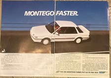 1986 Magazine Colour Advert. MG MONTEGO TURBO. Austin British Leyland