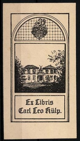 Exlibris carl leo külp - exlibris,