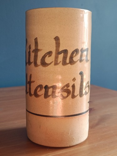 Vintage studio pottery utensil - vintage,