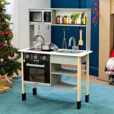 Miele Licensed Wooden Kitchen Playset Kids Cooking Toy Pretend Cooker Sink Utens