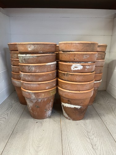 Vintage terracotta pot 17cm - terracotta, x