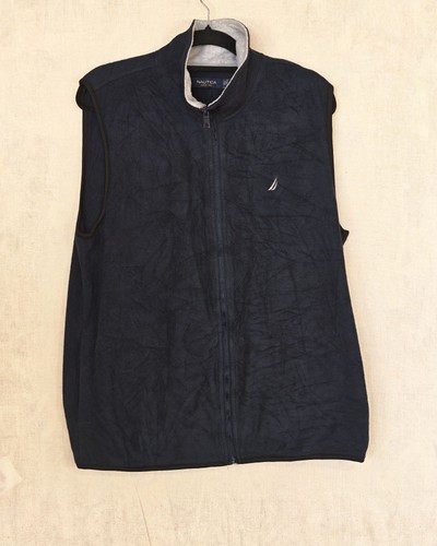 Nautica navy fleece sleeveless - navy,