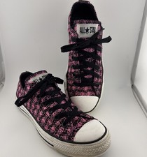 Pink Skull and Crutches Jackass Converse All-Stars-Women’s Size 7/Men Size 5