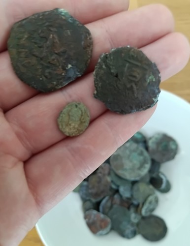 Uncleaned ancient coins - uncleaned,