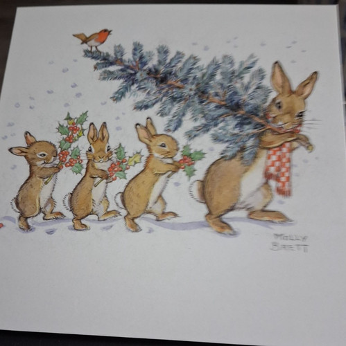 Christmas card carrying the - card---carrying,