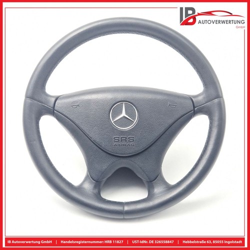 Steering wheel black - black, leather