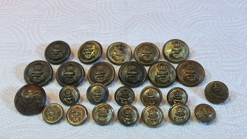 Vintage metal military - vintage, buttons