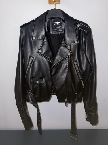 Zara black moto biker jacket - zara,