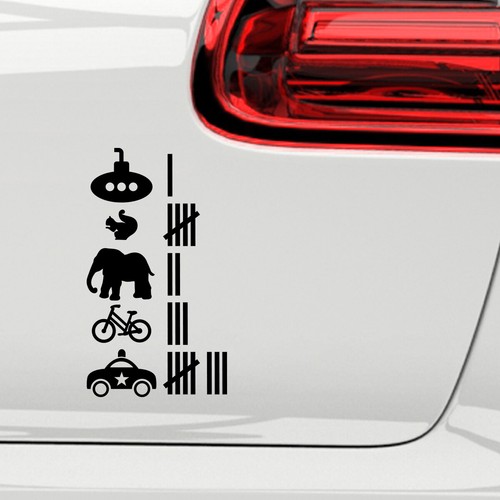 Car decal sticker - sticker, firing