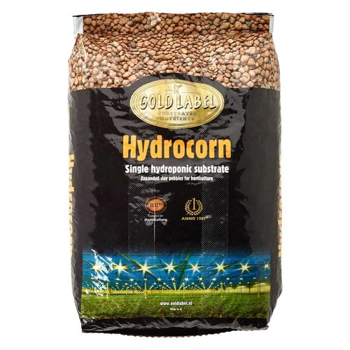 Gold label hydrocorn clay - label,