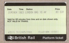 London Bridge Excess S01 - APTIS platform ticket - final example from unit