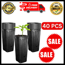 40Pcs Tall Tree Pots Plastic