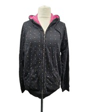 (Mishka NYC) Black Polka Dot Zip-Up Hoodie Size Large (2000s) Unisex Vintage