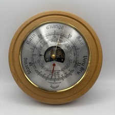 Daymaster Barometer Circular Wall Hanging Hardwood Frame