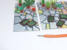 Vintage  1960’s Plastic Britains Garden Patio, Seed Trays, Pots and Dibber 