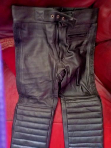 Leather motorcycle trousers - leather,