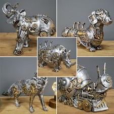 Industrial Gothic Steampunk Dachshund Sausage Dog Animal Sculpture Resin