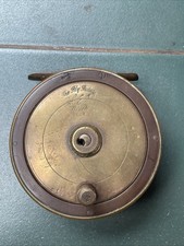 Antique Fly Fishing The Fly Fishers SET Winch Regd Reel 3.5in Brass/Ebonised