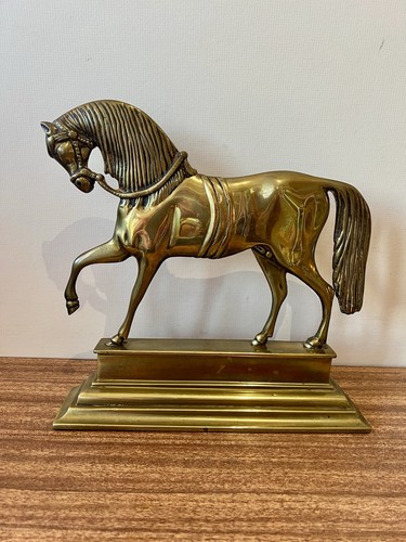 Antique brass striding horse - antique,