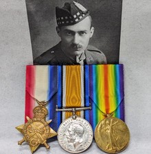 *Amputated arm - Gallipoli King's Own Scottish KOSB WW1 medals Captain G Thomson