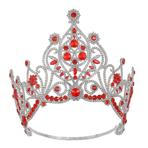 14cm tall crystal tiara crown - 14cm,