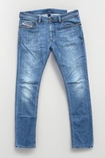 Diesel Thanaz Jeans Men’s W34 L34 Blue 0801S Slim Skinny Stretch Denim Zip Fly