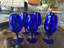 Set Of 6 Vintage Bristol Blue