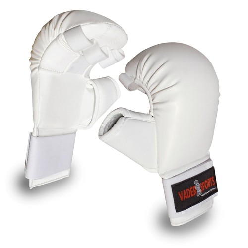 Karate training gloves white
