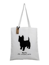 REUSABLE BAG: WESTIE White cotton tote.Various breeds.Ideal gift.