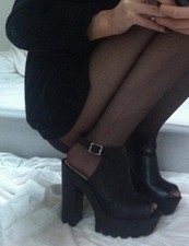 Koi Couture Black Chunky Faux