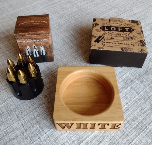 Wooden wine bottle holder - wooden,
