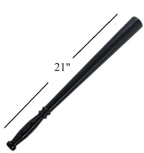 Black police club nightstick - black,