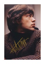Mick Jagger 4 A4 signed