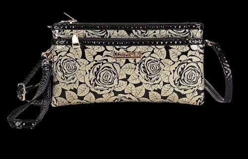 Leatherette rose pattern - leatherette,
