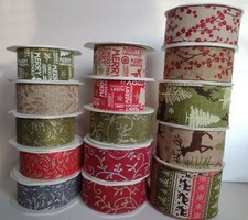 Wide Christmas Ribbon Wired