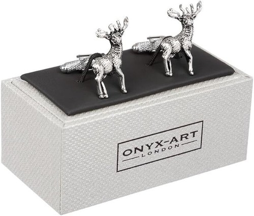 Stag cufflinks gift box - a,