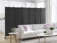6 Panel Grey Room Divider on