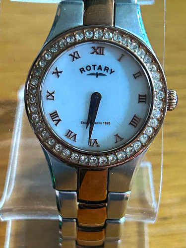 Rotary womens two - -tone, crystal