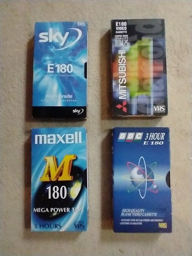 E180 vhs video tapes used - e180,