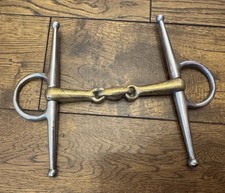5 ” Stainless Steel Full Cheek Fulmar Snaffle With Brass Alloy Mouth & Lozenge