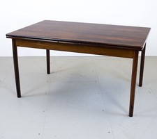 Danish Rosewood Extending Dining Table Mid Century Vintage