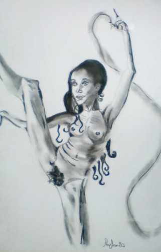 Original nude female - original,