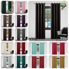 Faux Silk Curtains Eyelet